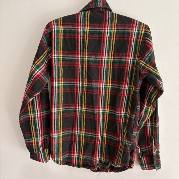 Vintage FIVE BROTHERS plaid flannel heavyweight SMALL made in usa shirt - Picture 5 of 7